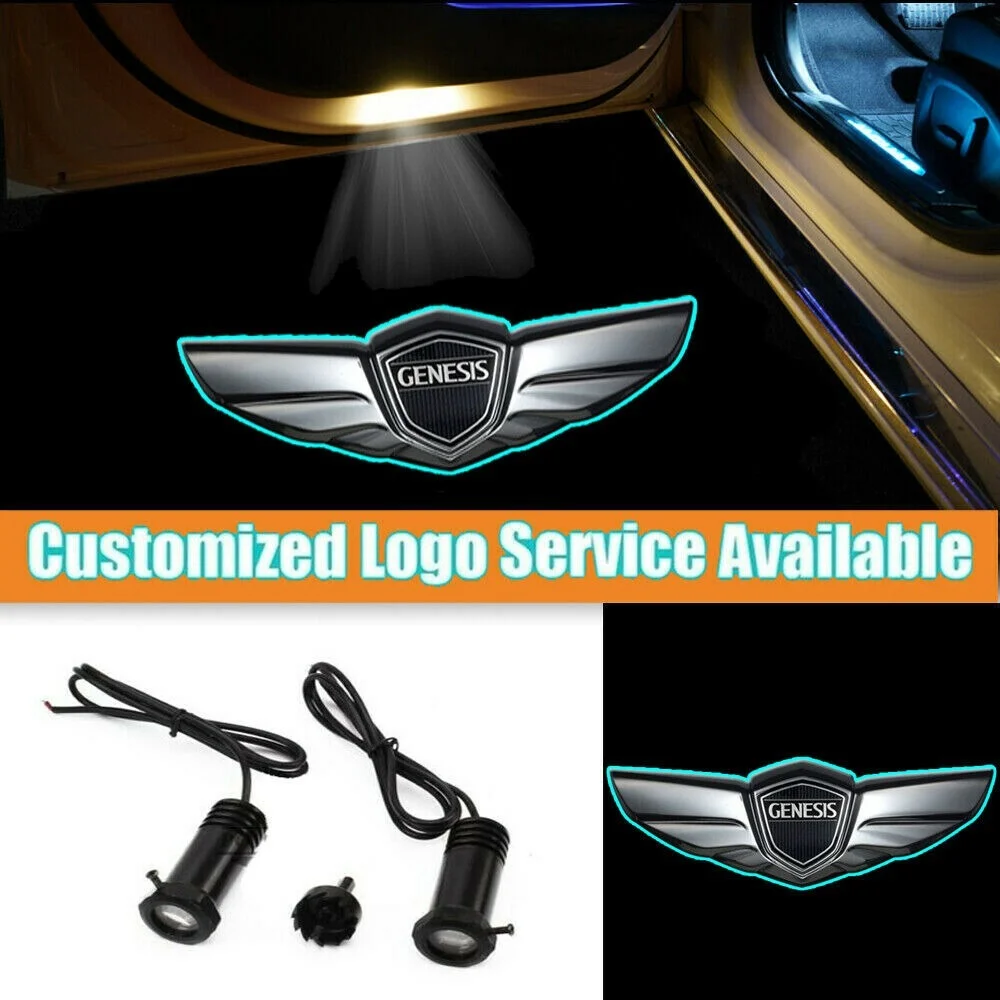

Проводной Светодиодный проекционный светильник на дверь автомобиля Genesis G70 G80 G90, 2 шт.