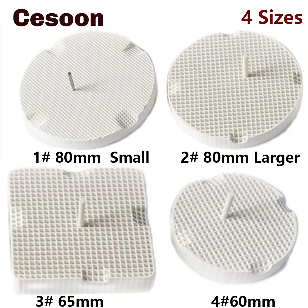 Cesoon 1Pc Dental Honeycomb Firing Trays Zirconia Ceramic Pins Round Square Circle Plate Holder Dentist Lab Technician Supplies