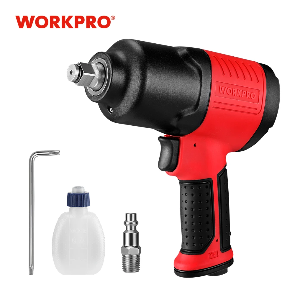 WORKPRO 1/2'' Drive Air Impact Wrench Max 610N.m High Torque Output Lightweight Design professional Pneumatic Impact Wrench