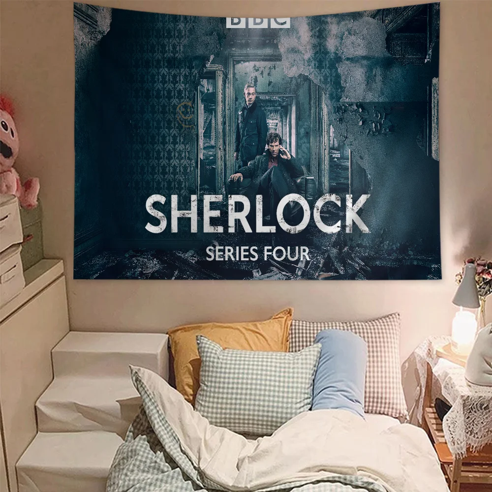 Sherlock фильм гобелен с героями мультфильмов искусство научная фантастика домашний