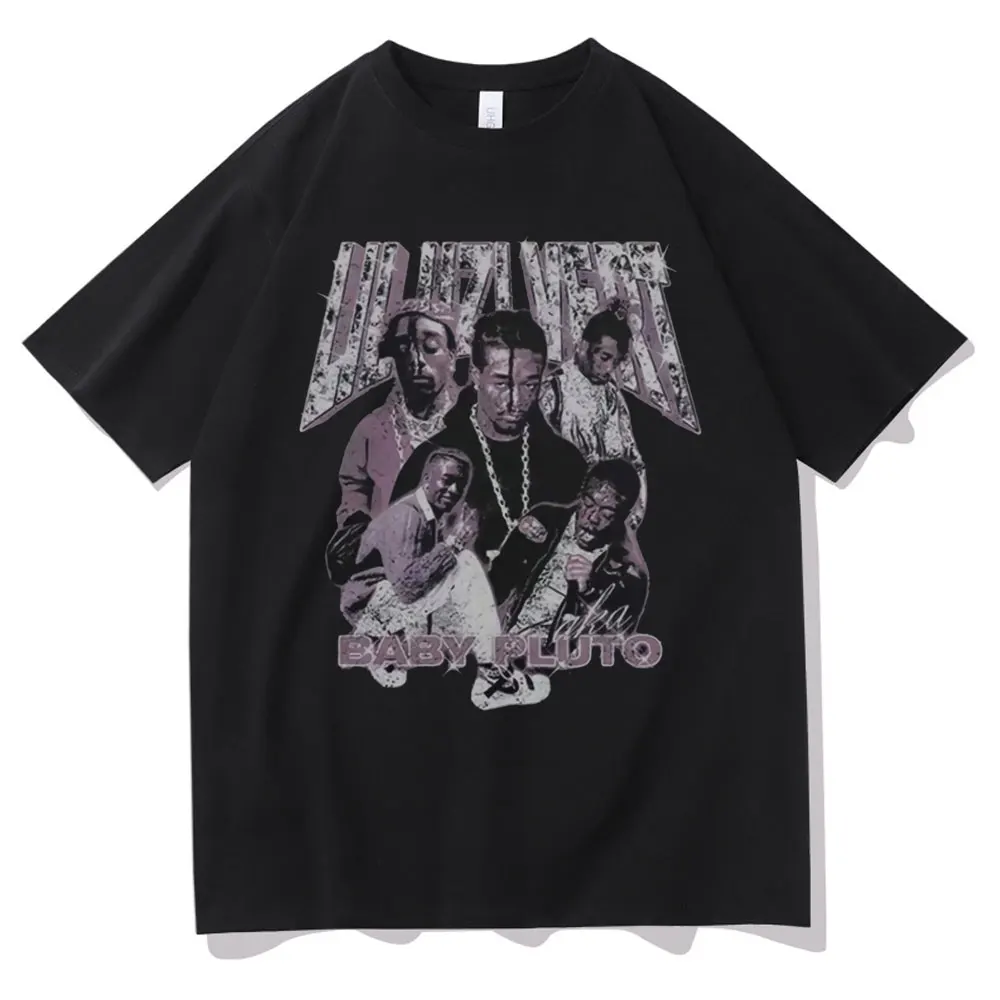 

Rapper Lil Uzi Vert Boby Pluto T-shirts Short Sleeve Man Oversized Tees Men Women Hip Hop Style Tshirt Men's 100% Cotton T Shirt
