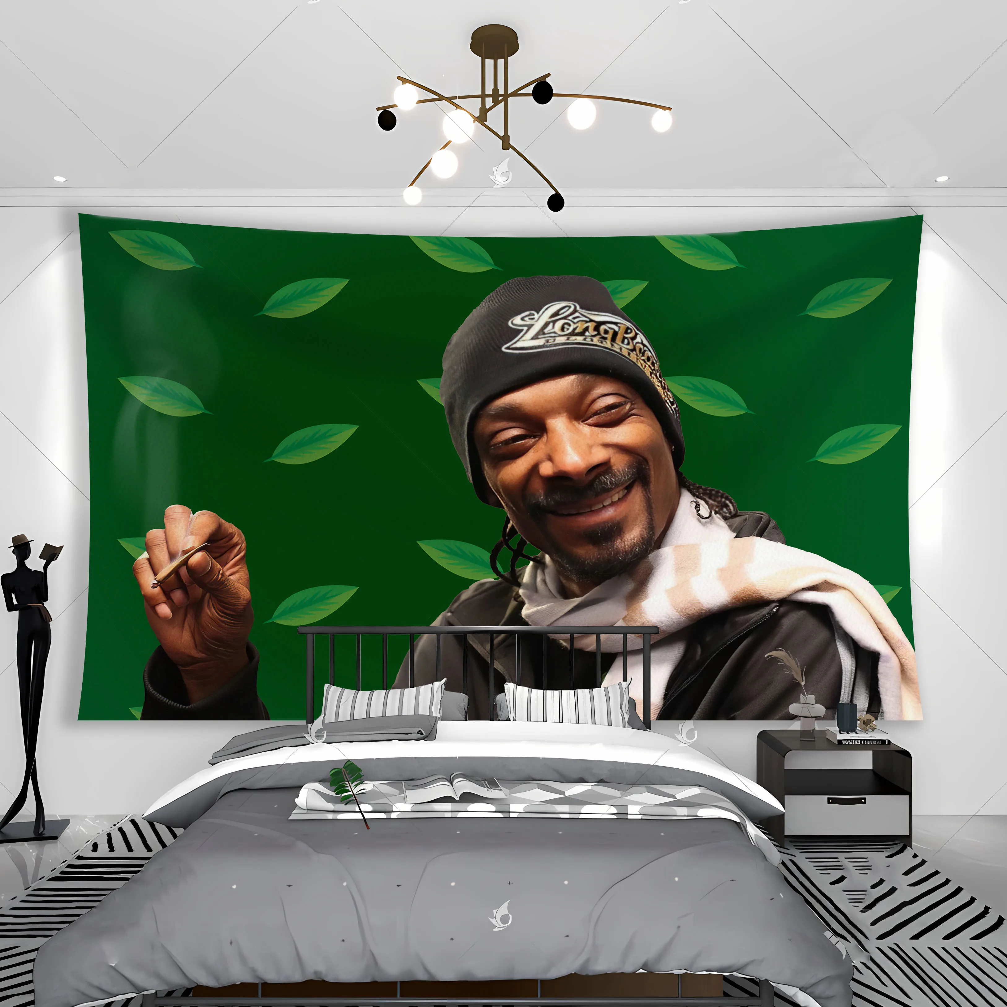 

Snoop Dog Tapestry Funny Hippie Blanket Room Decoration Bedroom Background Carpet Cloth