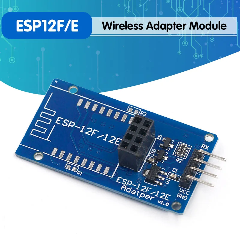 Модуль беспроводного адаптера ESP8266 Φ/12E Serial WiFi 3 В 5 Esp01 разрывная версия
