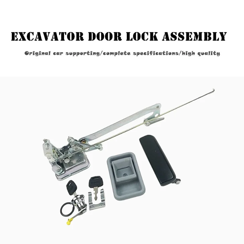 

For Kobelco Excavator SK140 200 210 250 350-6-8 New Cab Door Lock Assembly Lock Block Cylinder Handle High Quality Accessories