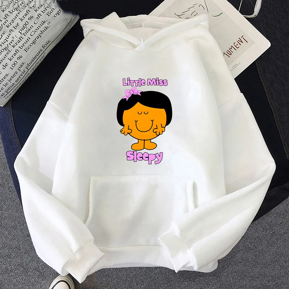Little Miss Hoodies Sleepy Print Sweatshirts Graphic Hoody Pullovers Unisex Mens Clothes Japanese Autumn Kawaii Women Streetwear