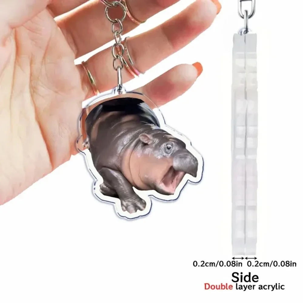 Новый милый детский брелок с бегемотом креативный акриловый мультяшными
