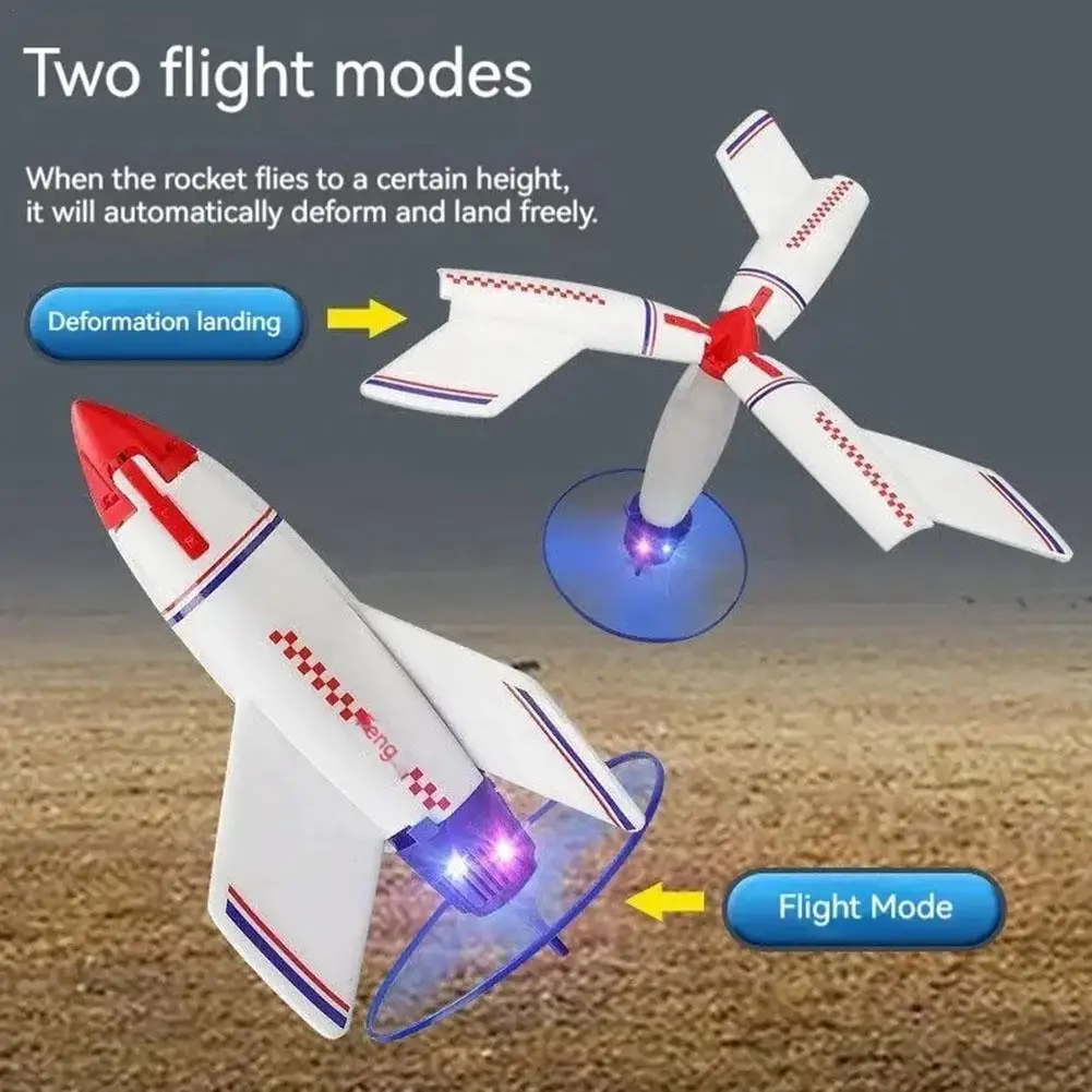 

Power Rocket Launcher Kit Toys For Children Electric Ultra High Rotate Flying Rockets Model Outdoor Games Sports Toys For Kids