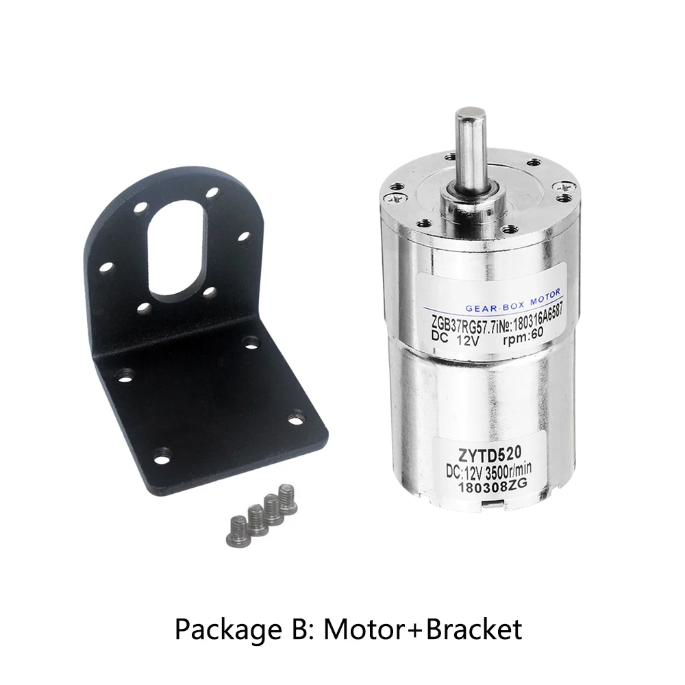 Двигатель ZGB37RG DC 12 В 24 + кронштейн контроллер скорости редуктор с высоким крутящим