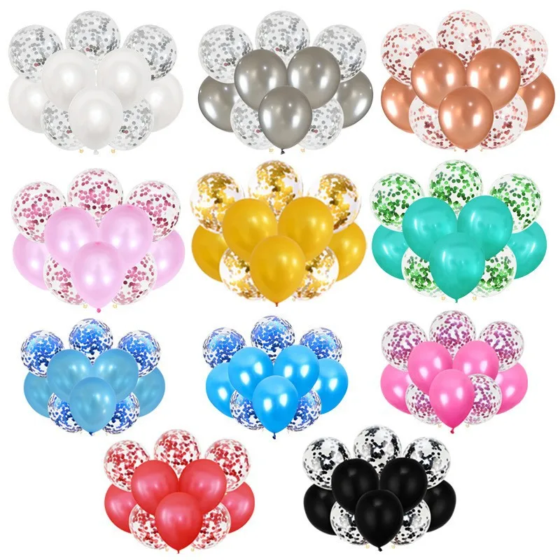 

10pcs Rose Gold Latex Balloons Confetti Balloons Birthday Party Decor Kids Wedding Birthday Decor Helium Baloon Baby Shower