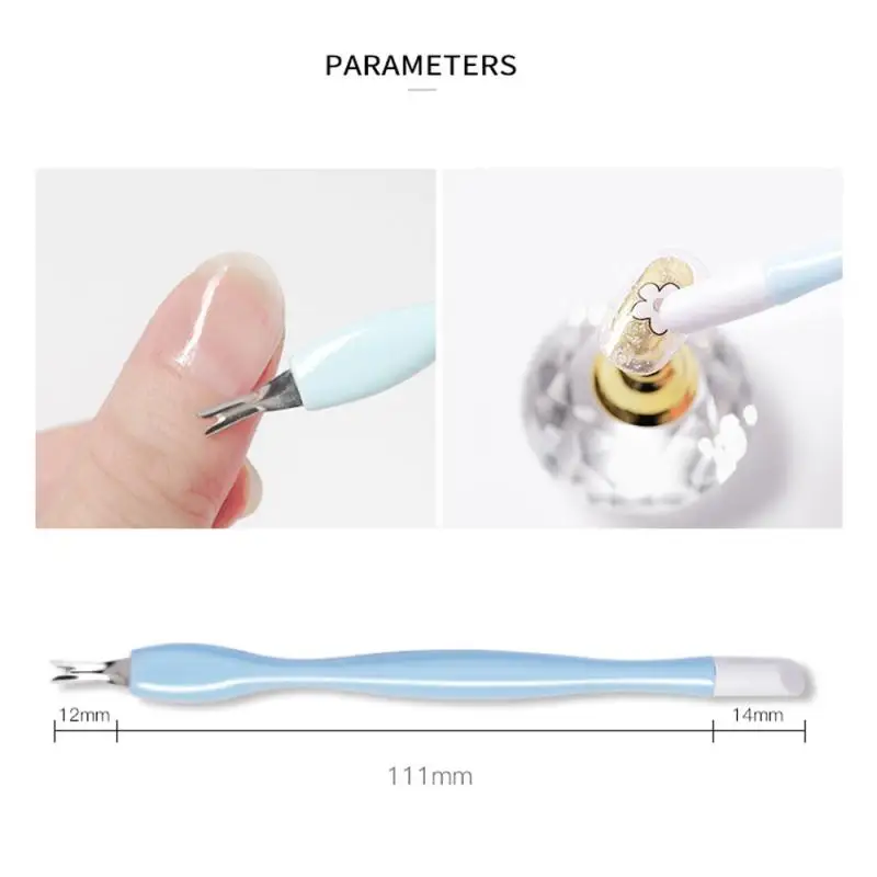 1 шт. вилка для удаления кутикулы из нержавеющей стали |