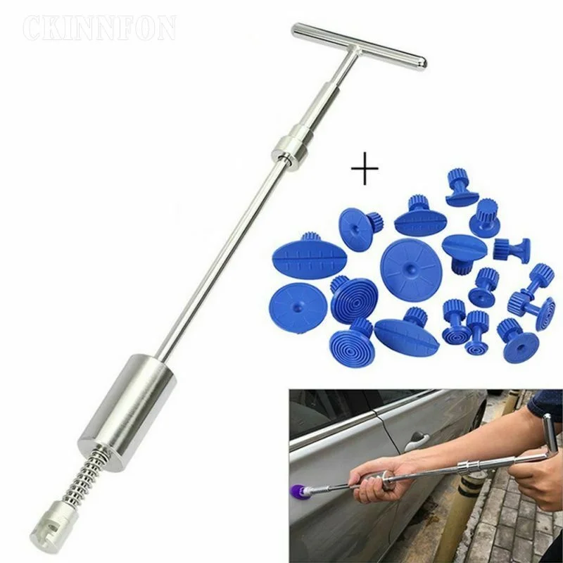 

DHL 20Sets Metal Car Body Dent Removal Tool Dent Repair Puller Kit Slide Hammer 18 Suction Cups Dent Puller