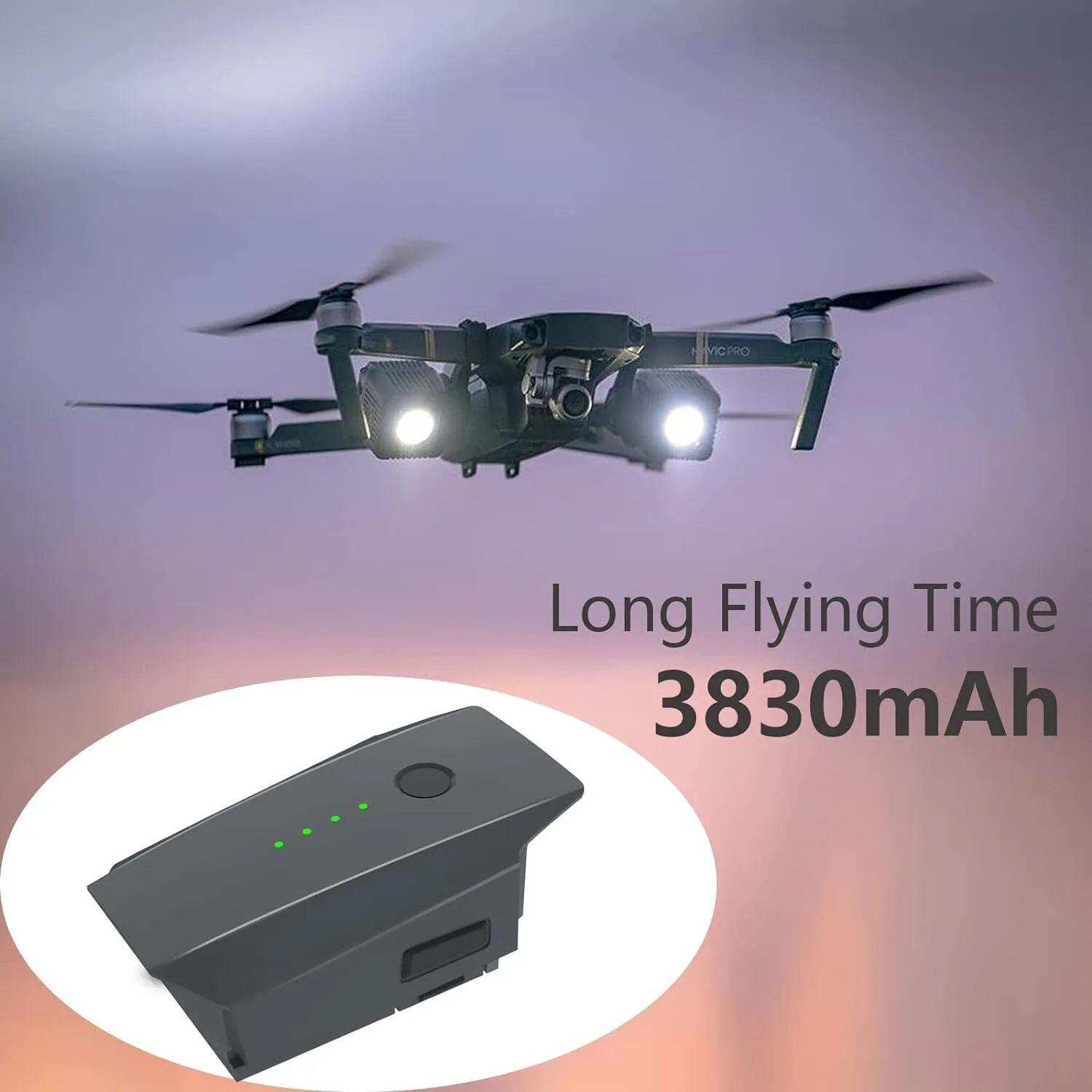 Фото Для аккумулятора Mavic Pro 3830 мАч, время полета 27 минут, совместимого с интеллектуальными аксессуарами для летных аккумуляторов серии Mavic Pro №5