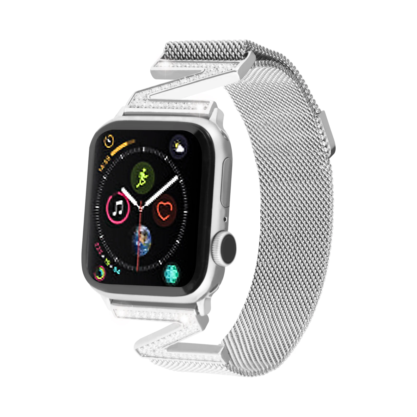 Magnetic Loop Milanese Strap For Apple Watch Band 44mm 42mm Metal correa 40mm Stainles Steel bracelet iwatch series 6 SE 5 4 3