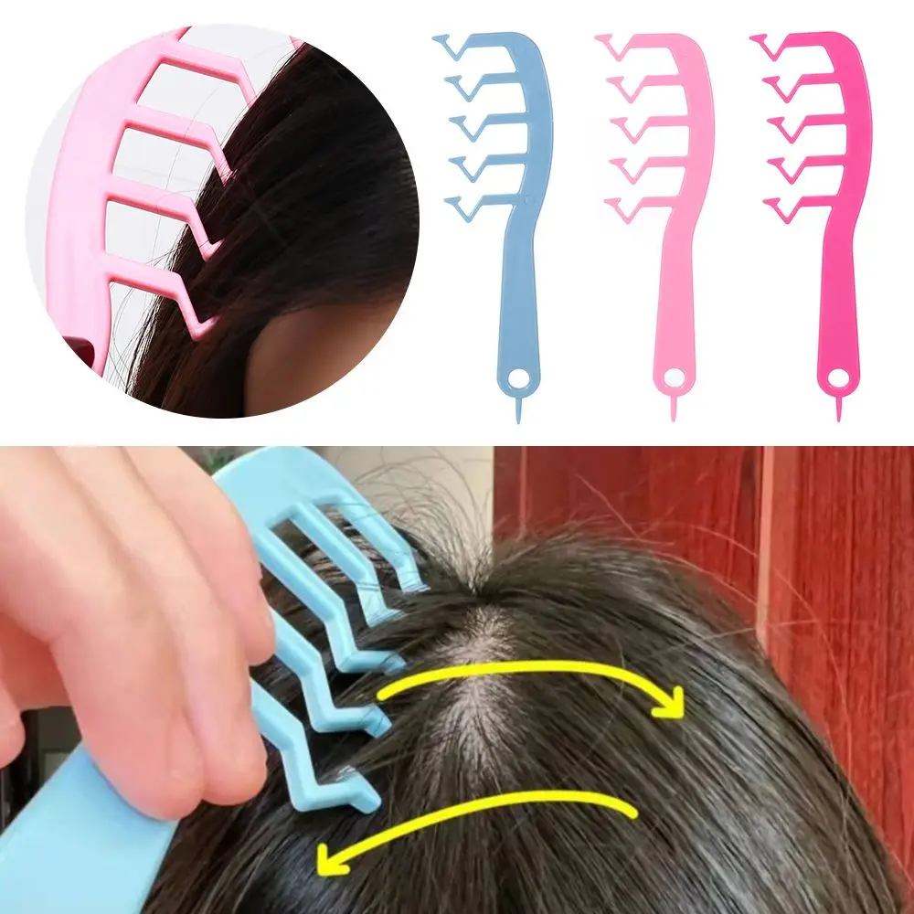 

ABS Material Scalp Cover Hairdressing 4Colors Z Shape Hair Fluffy Comb Hair Brush Hair Slit Instant Hair Volumizer