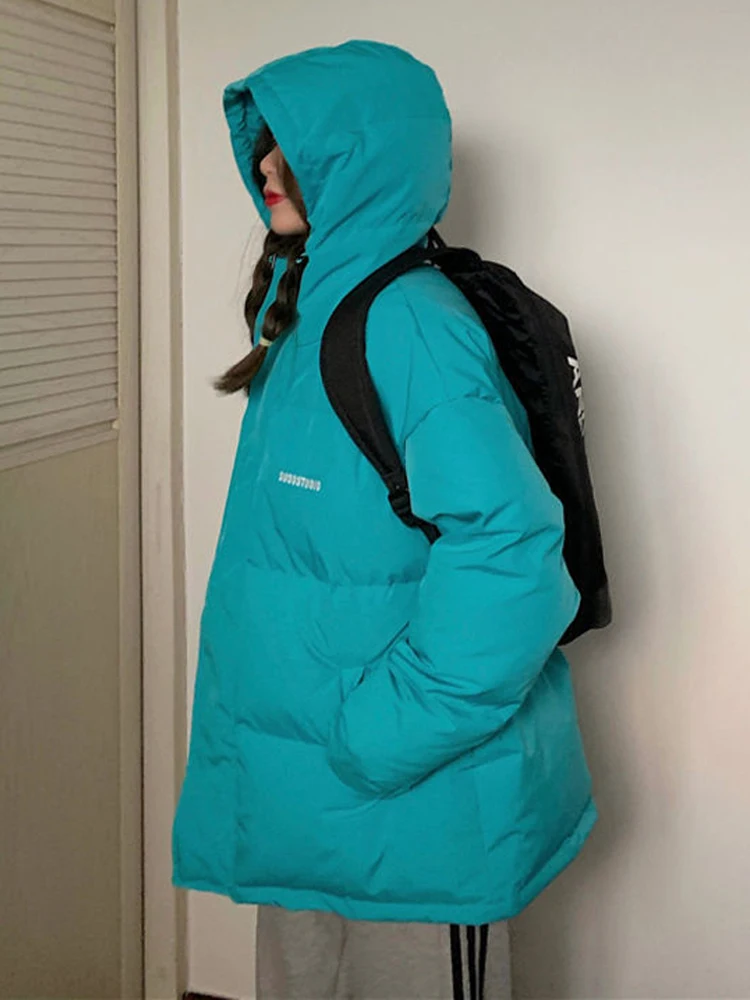 Winter Jacket Women Thickened Short Down Cotton Coat 2023 New Korean Loose Solid Warm Streetwear Fashion Bubble Bread Parka Coat