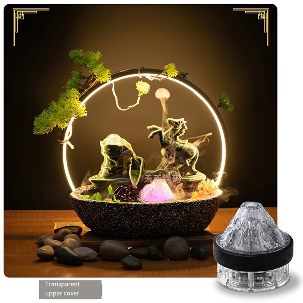 

Household Waterscape Fish Tank Water Flow Decoration Colorful Floating Fog Making USB Atomizer Indoor Spray Creative Humidifier