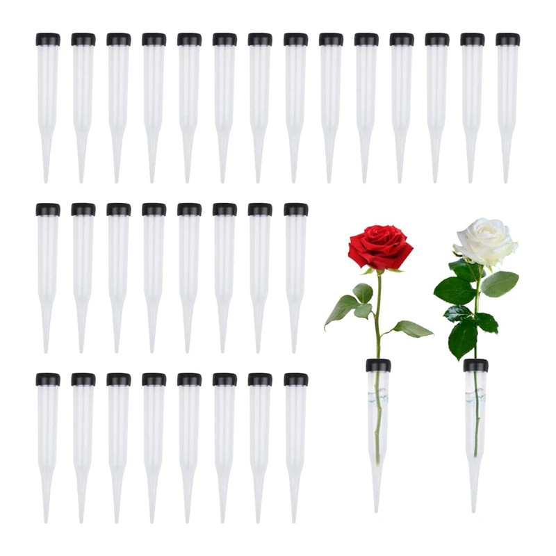 

Flower Tubes Pack Of 50 Plastic Flower Tubes Transparent Water Tube Fit For Flowers, Reusable Flowers, Water Tubes