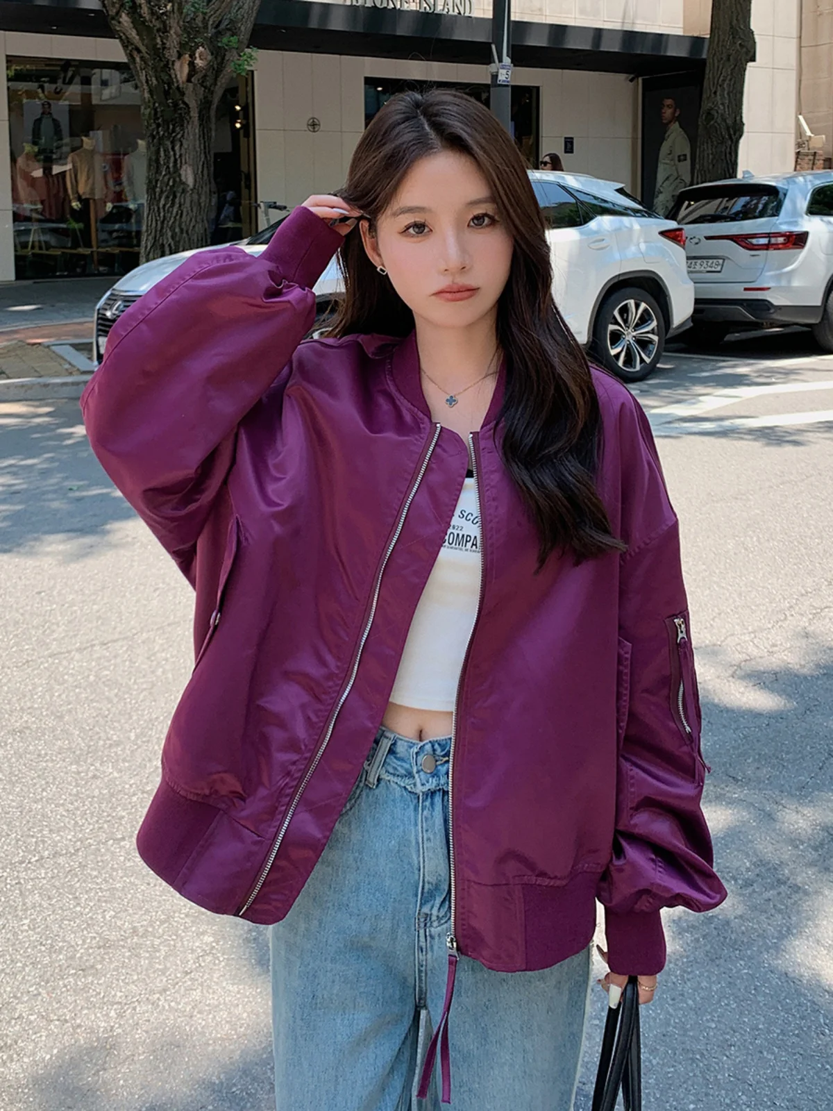 Женская короткая бейсбольная форма Western Sle Fried Street осень 2023 новая корейская