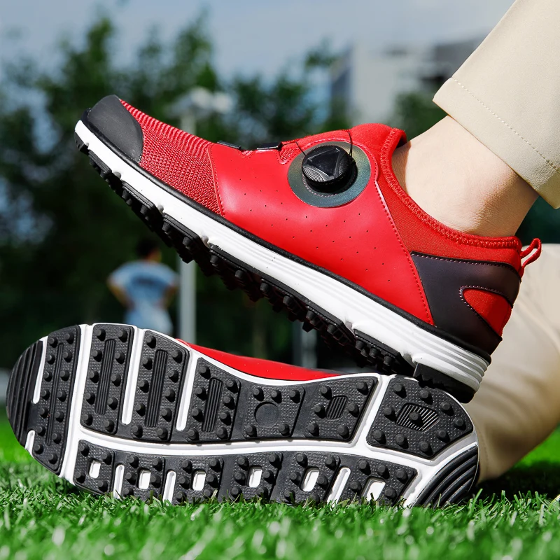 Professional Men's Golf Shoes Women's Golf Shoes Outdoor Grass Sports Non-slip Quick Lace-up Golf Training Shoes Plus Size 36-46