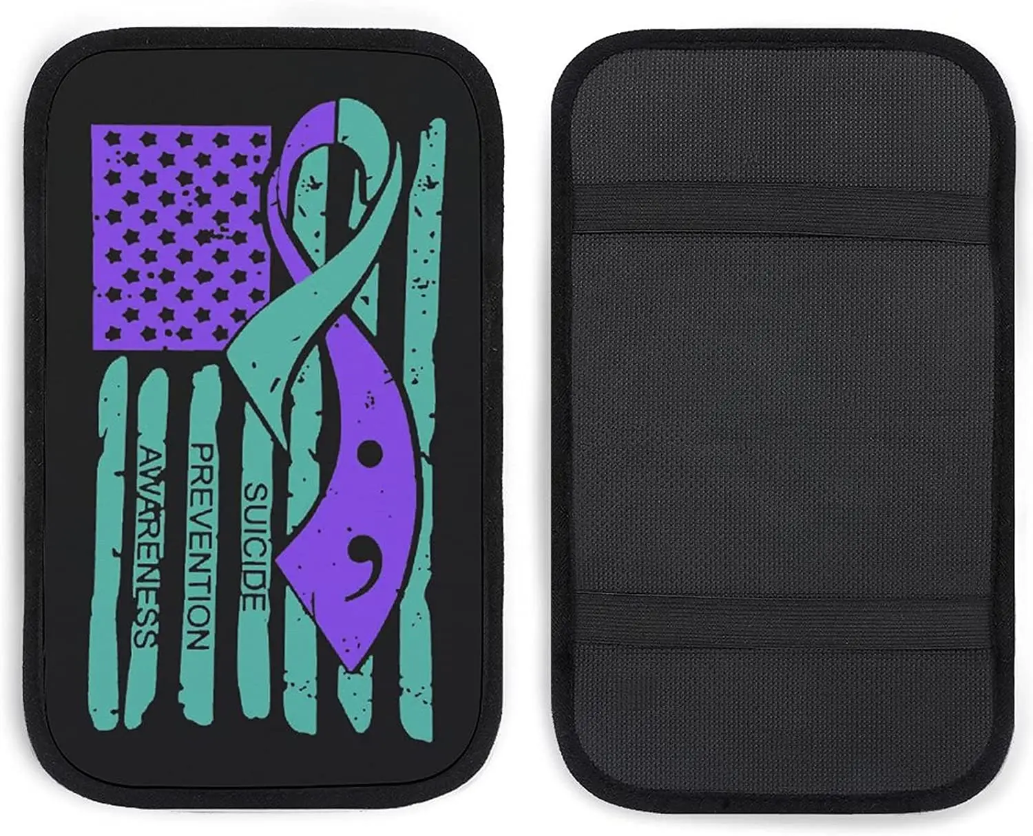 

Suicide Prevention Awareness Flag Car Center Console Handrail Box Pad Console Cushion Pads Interior Decor