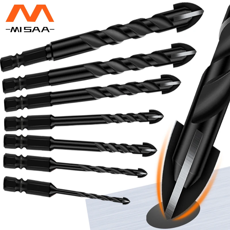 

Cross Hex Drill Bit Set For Concrete Porcelain Tile Glass Metal Professional Multifunction Drill Bits Kit Tools Carbide Drills