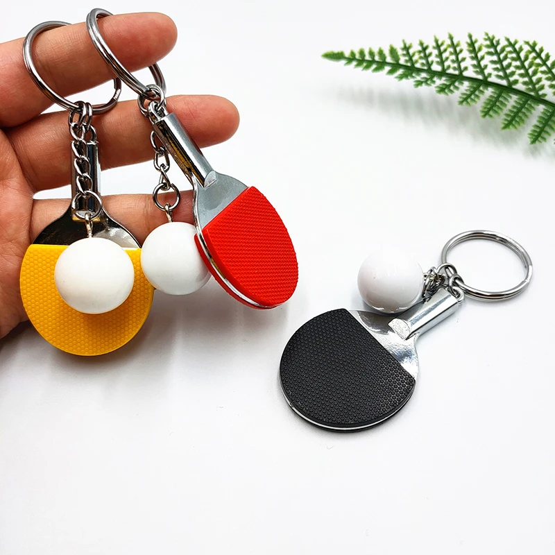 1PC Unisex Sport Ping Pong Table Tennis Ball Badminton Bowling Ball Keychain Key Chain Keyring Key Ring Souvenir Gift Ornament