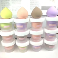 banfi 10pcs soft peach puff with box steamed makeup sponge egg blending foundation smooth sponge wet dry beauty use makeup tools