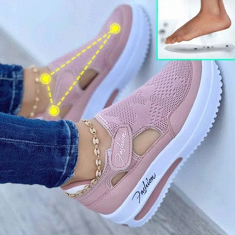 

Женские кроссовки без шнуровки, Вулканизированная массивная обувь для тренировок