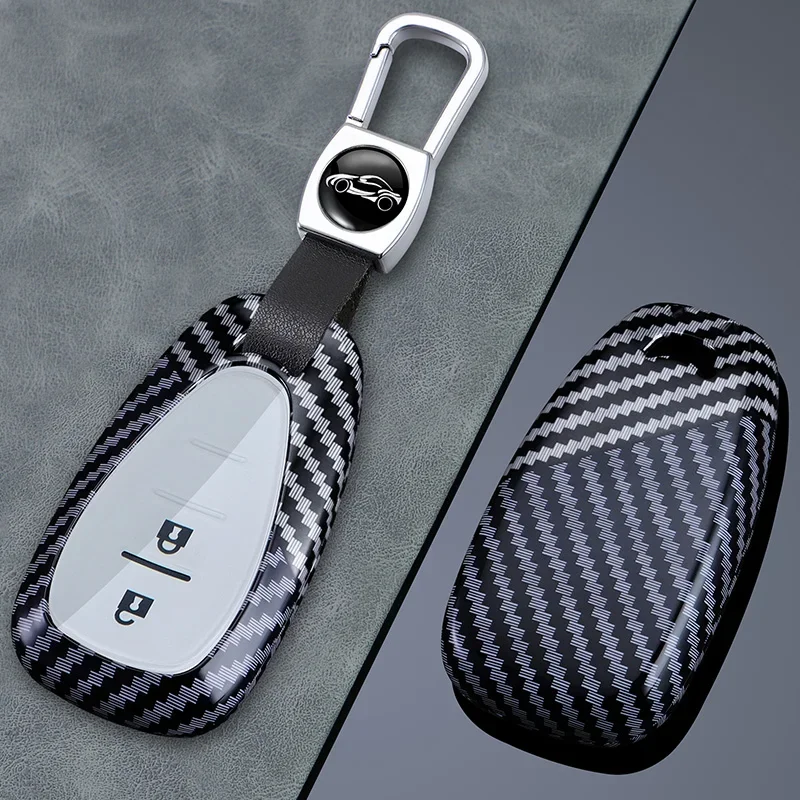 Чехол для ключей из углеродного волокна с 2 3 4 5 кнопками Chevrolet Onix Equino Cruze Spark Sonic Camaro