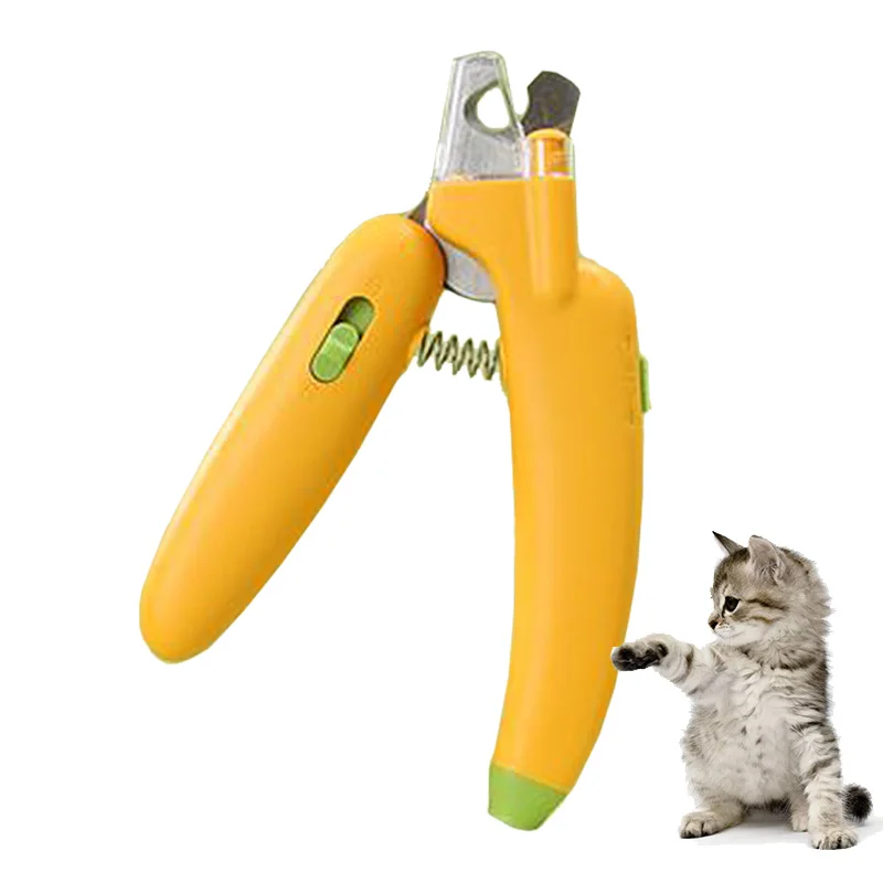 

Banana Pet Nail Clipper Anti-bleeding LED Illuminator Cat Dog Nail Clipper Anti-splash Anti-scratch Pet Grooming Supplies
