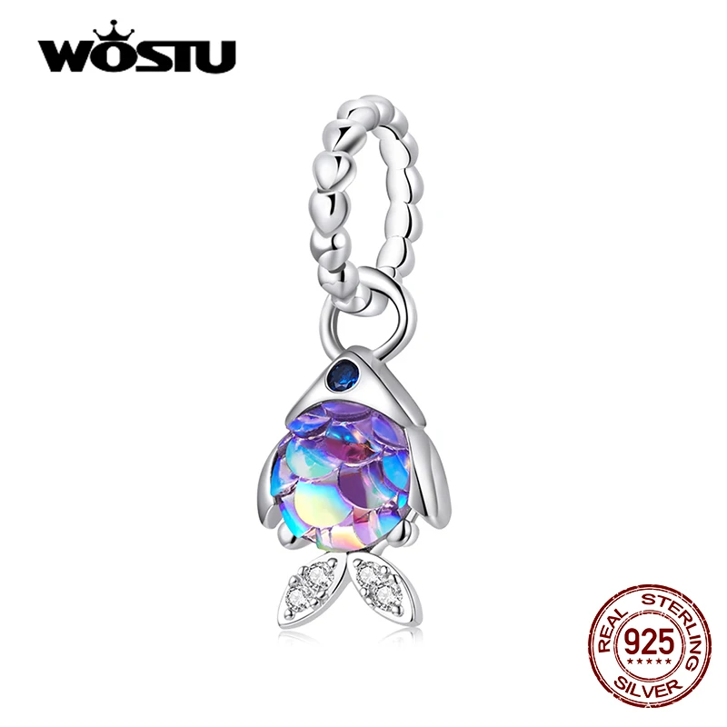 Бусина-Шарм рыба из серебра 100% пробы | Украшения и аксессуары