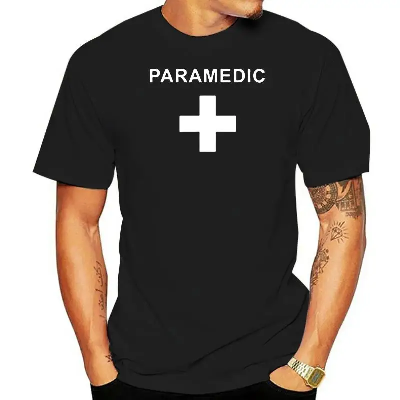 

Hot 2022 Fashion Men T Shirt Summer Style Paramedic Tee Front and Back Unisex First Aid Event Staff Crew Fancy Order T Shirts