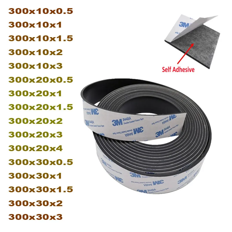 

1PC Black Silicone Rubber Strip Self Adhesive Seal Gasket Anti-skid Shock Absorption High Temperature Resistant Sealing Strip