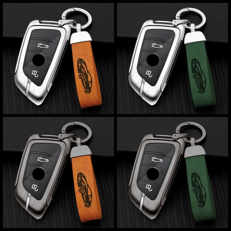 Car 3/4/Button Key Bag Case Cover Buckle For BMW X1 X3 X5 X6 Series 1 2 5 7 F15 F16 E53 E70 E39 F10 F30 G30 Retrofit Accessories