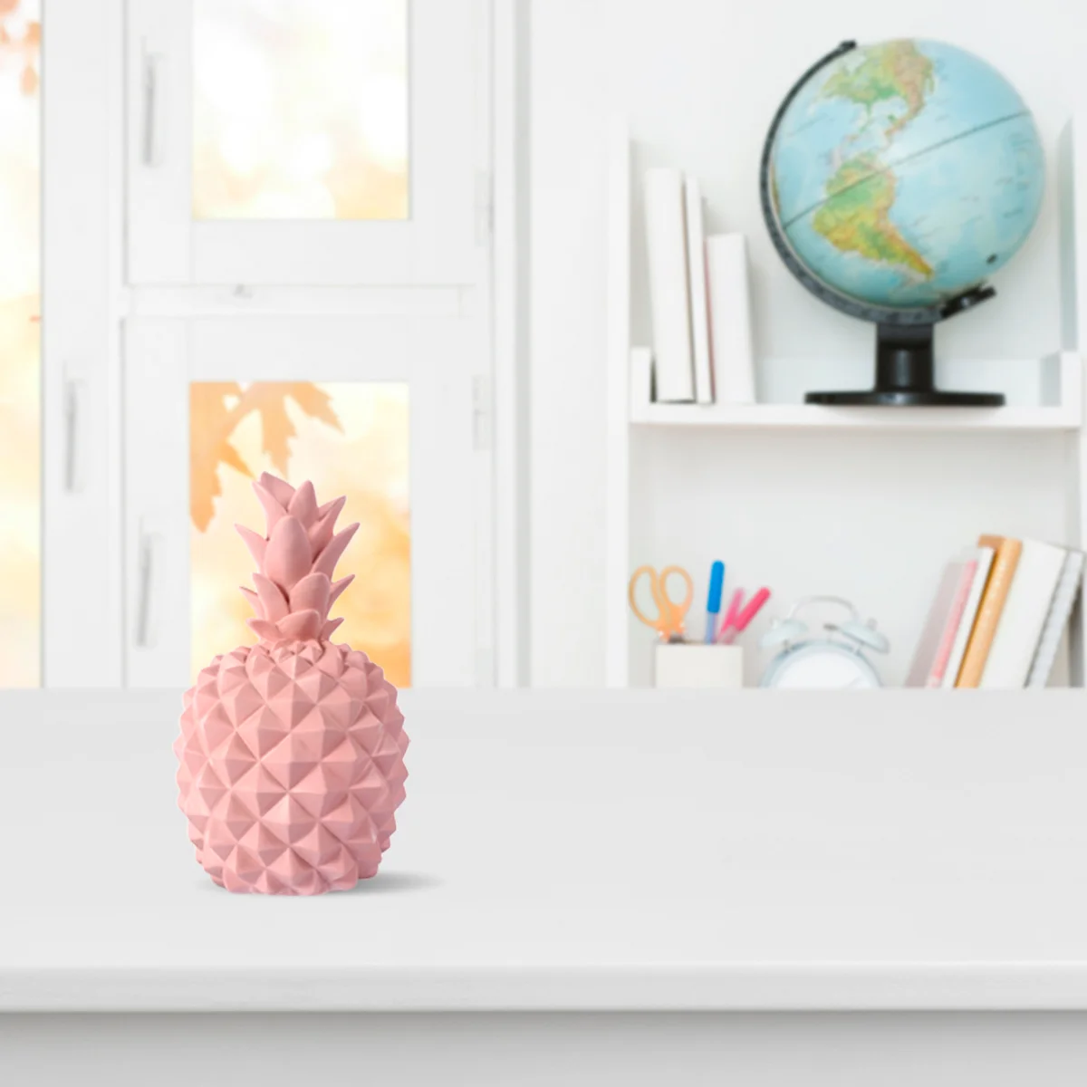 

Bank Piggy Pineapple Moneypot Cartoon Savingbox Cute Resin Funny Storage Container Changewomen Teen Sculpture White Jar Shape