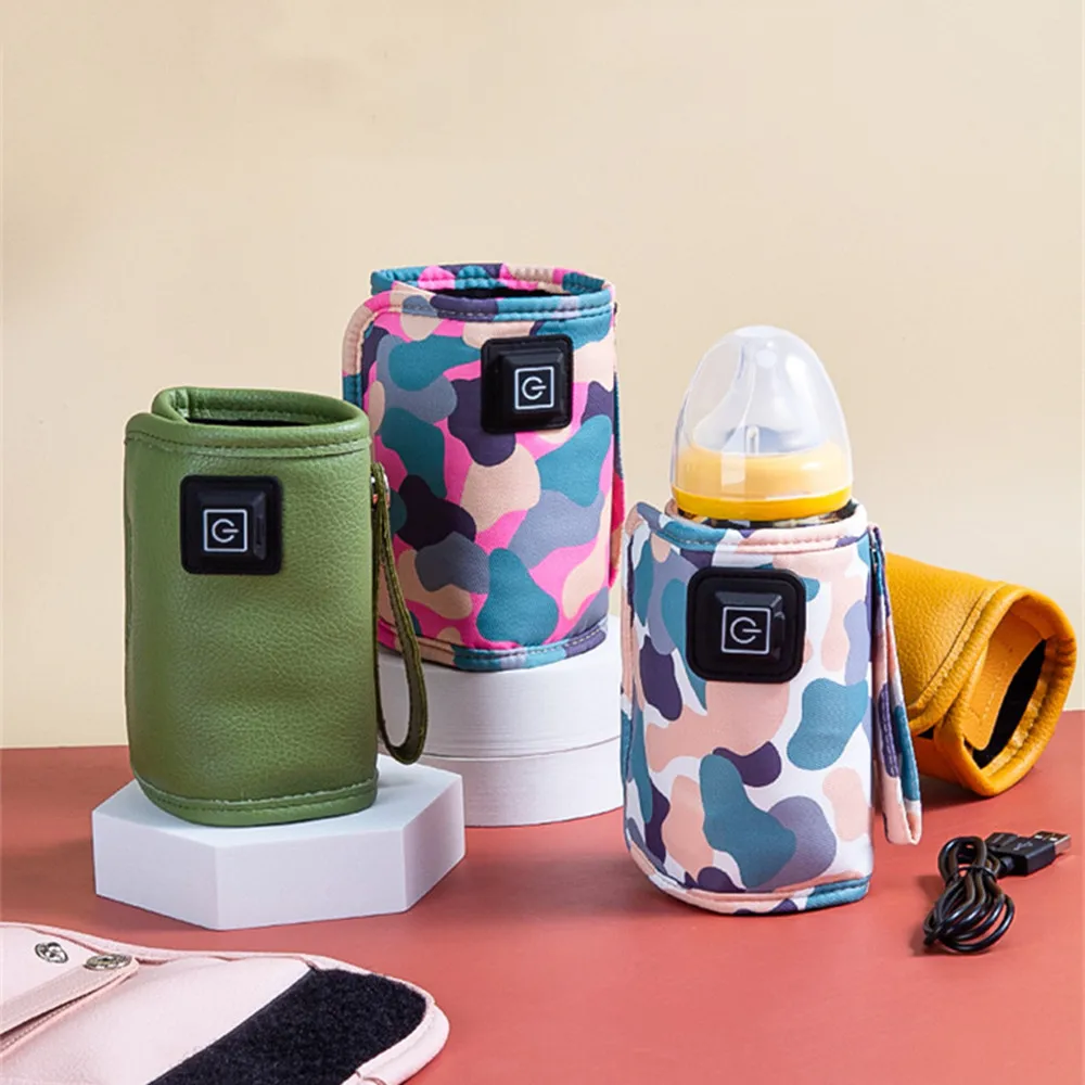 

Portable USB Baby Bottle Warmer Travel Milk Warmer Infant Feeding Bottle Heated Cover Insulation Thermostat Food Heater