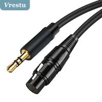 jack 3 5mm to xlr microphone speakers audio hifi cable xlr female to 3 5 jack aux mic cord for camcorders dslr cameras amplifier