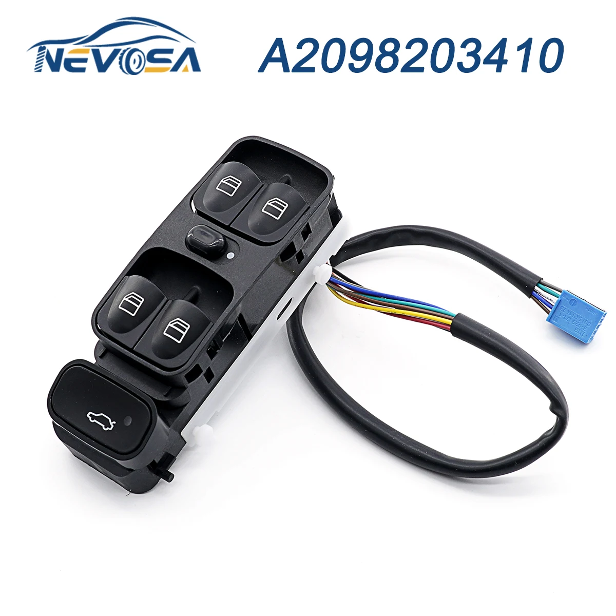 

NEVOSA A2098203410 Power Control Window Switch For MERCEDES C CLASS W203 C180 C200 C220 A2038200110 2038210679 A2038210679