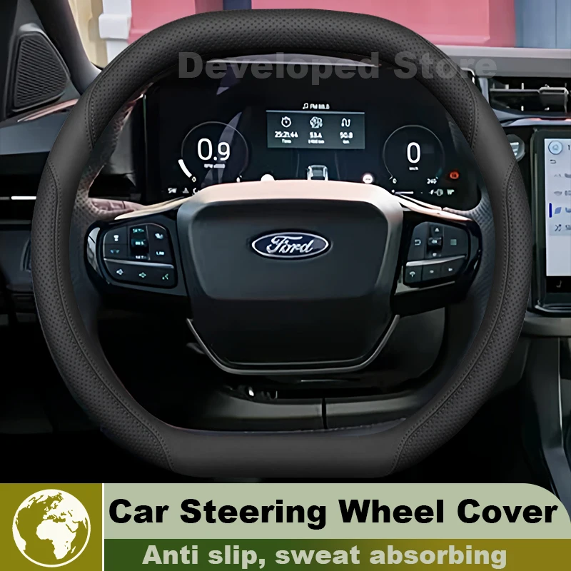 Фото Чехол на руль для нового Ford Puma ST Line 2026 2025 2024, двойной D-образный, для Ford Capri, аксессуары 2025 №1
