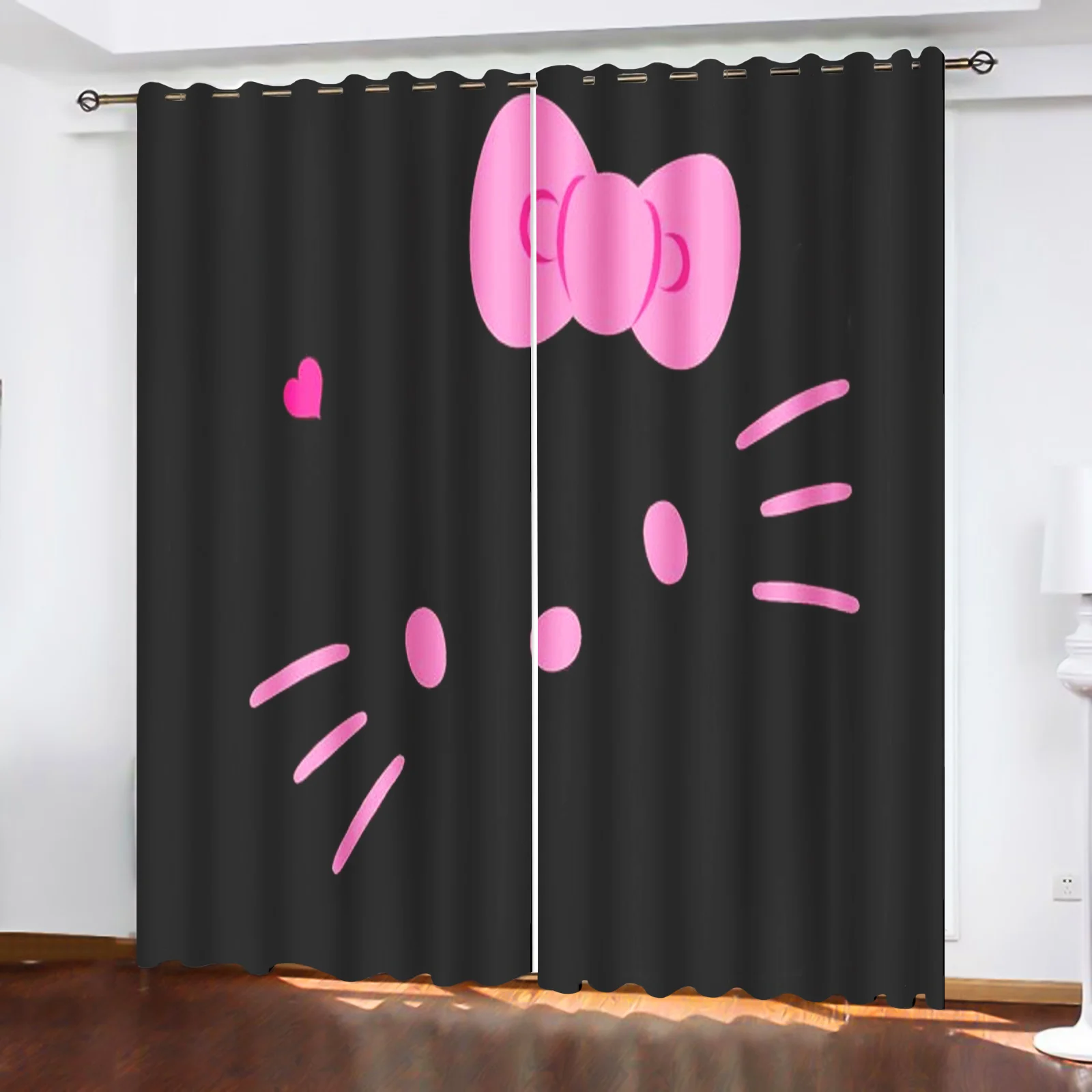 Holle Kitty Балконная ширма Гостиная Спальня Плотные шторы 100% полиэстер Домашний