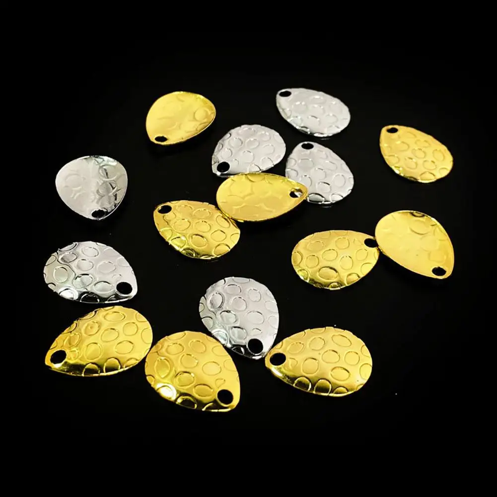 

50pcs Fishing Lure Spinner Blades Multicolor Corrosion Protection Carbon Steel Willow Blade Lure Making Fishing Gear Accessories