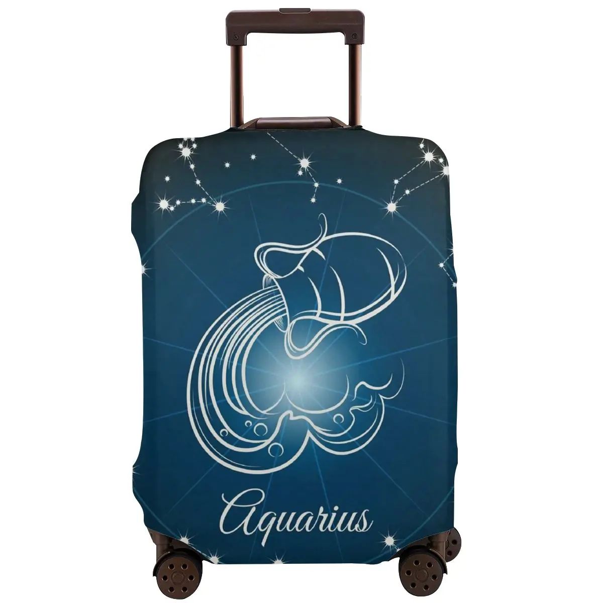 

Zodiac Aquarius Constellation Travel Luggage Protective Case Washable Suitcase Luggage Cover Elastic Dust Case Protector Baggage