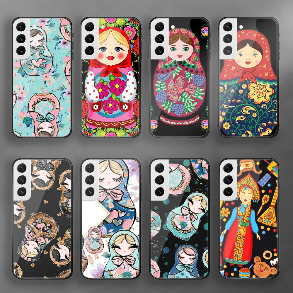 

Russia Matryoshka Dolls Tempered Glass Phone Case Cover For Samsung Galaxy A S 9 12 13 20 21 22 32 33 Fe 5G Plus Ultra