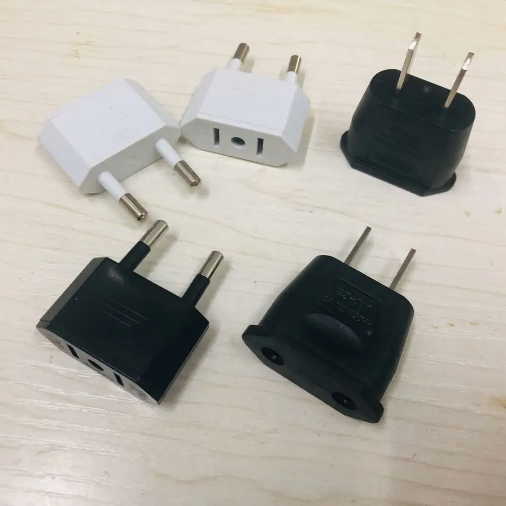

1PC Plug Adapter US American Travel Adapter 2 pin European EU To US Plug Power Adapter Converter Electrical Socket Outlet