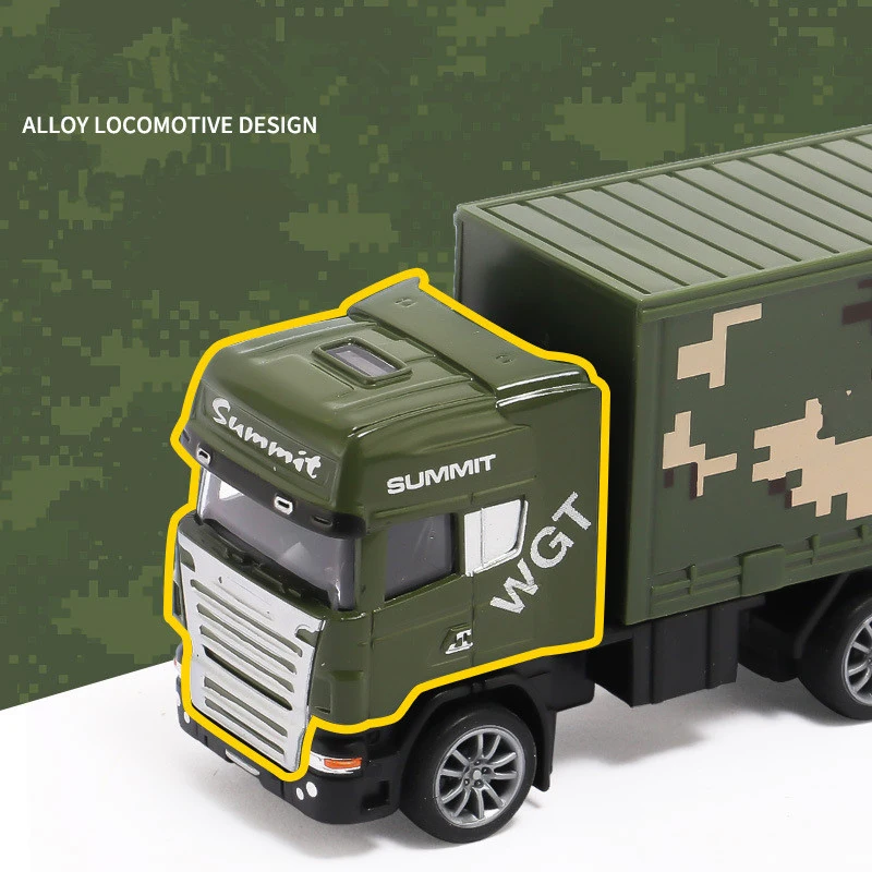 Модель самосвала из сплава 1:64 камуфляжная игрушка раздвижная Коллекционная