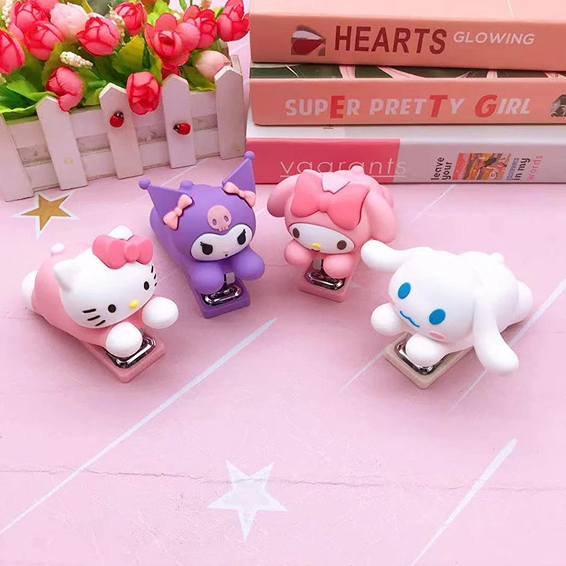 Степлер Hello Kitty Sanrio школьные принадлежности милая маленькая переплетная машина в