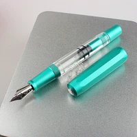 acrylic metal piston fountain pen aluminum alloy 0 7mm large capacity gift pen for business office