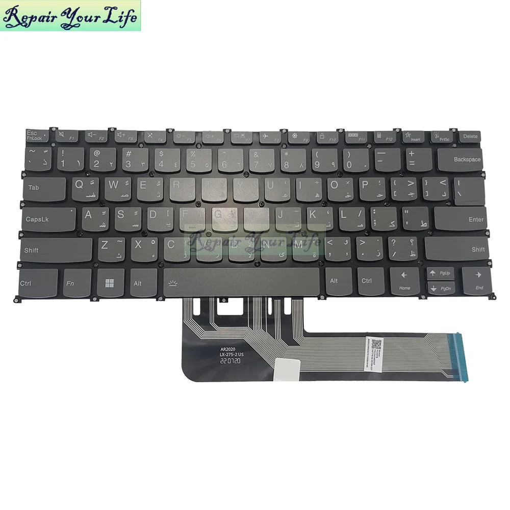 

Арабская клавиатура с подсветкой AR для Lenovo YOGA S7 PRO 14ITL5 Slim 7 Pro-14ACH5 14ARH5 14IHU5 клавиатура с подсветкой PK131YJ4B17