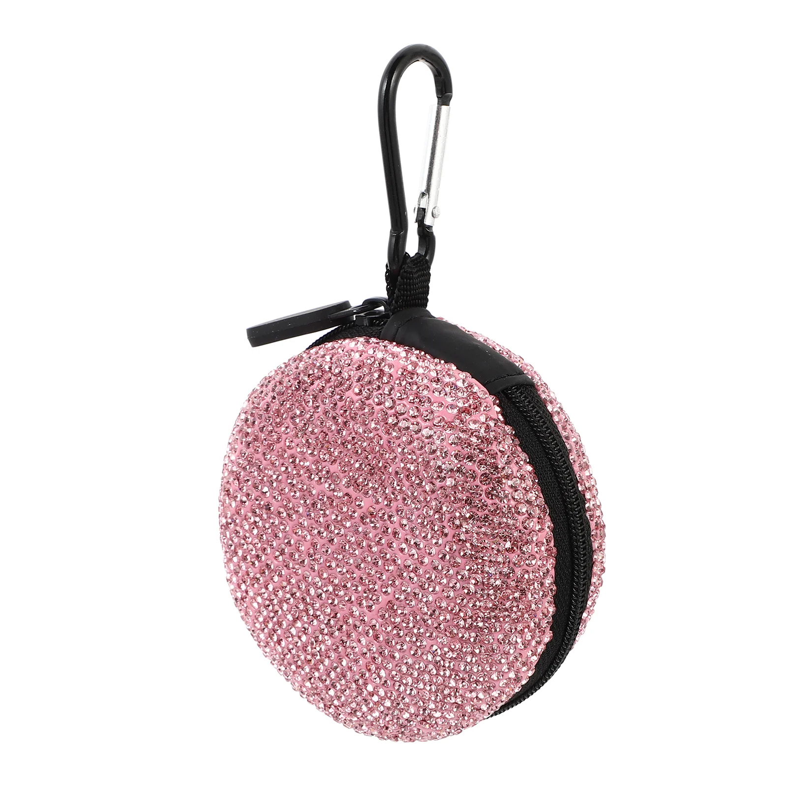 

1Pc Round Earphone Carry Bag Portable Earphone USB Cable Box Travel Storage Case