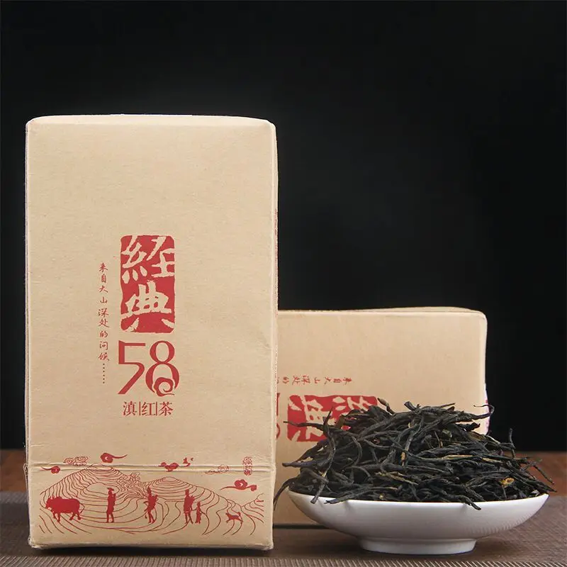 

2022 Yunnan Tea Black Feng Qing "Classics 58" Dianhong Hand Made Box Tea 180g/box Droshipping Tea Pot